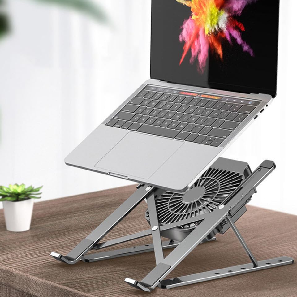 Soporte Ajustable de Aleación para Laptop con Ventilador miniatura 6