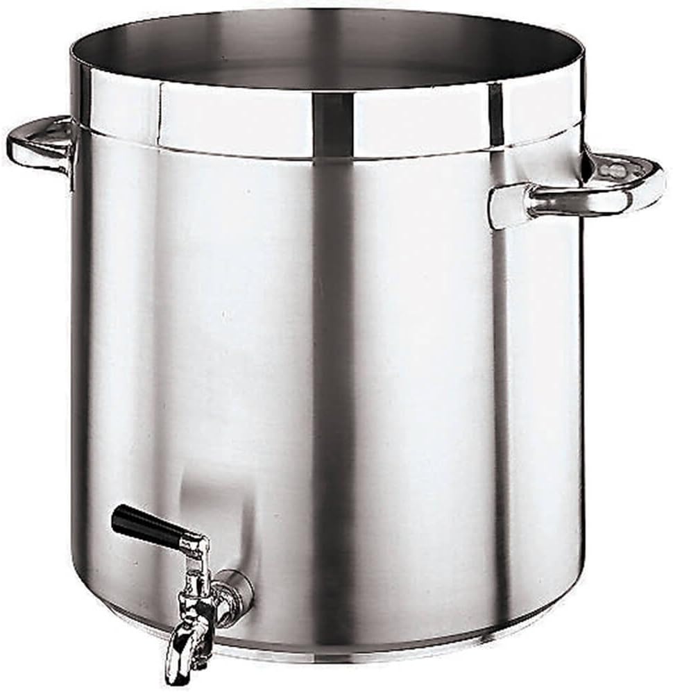Paderno World Cuisine "Grand Gourmet" Stainless-Steel 53-Quart Stockpot with Faucet