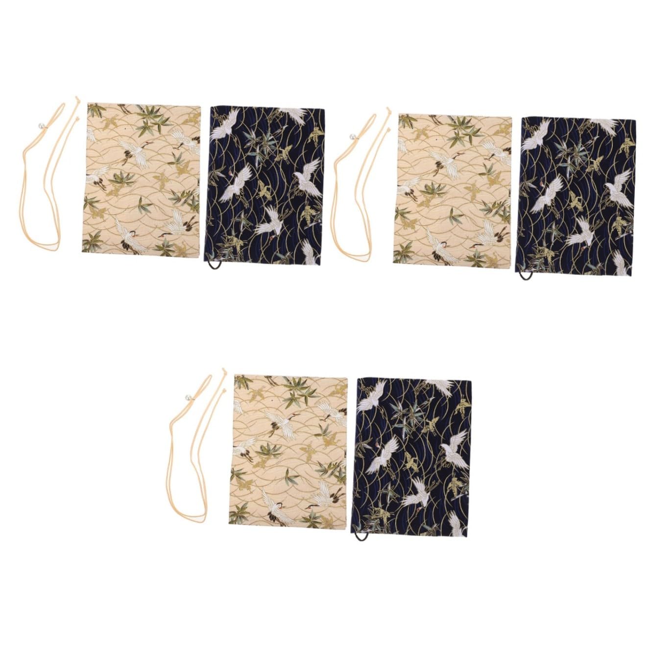 EXCEART 6pièces Couvertures De Réutilisables Tissu Avec Impression Rétro Protection Pour Décorations De Couverture