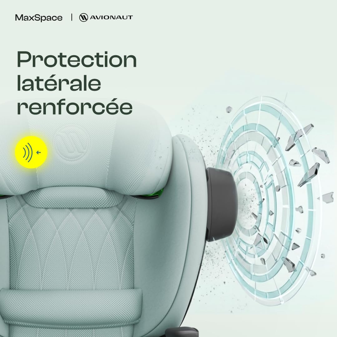 MaxSpace AirFlow - Siège Auto - 100-150 cm 15-50 kg avec Système de Ventilation Groupe 2/3 Appuie-tête réglable, Sûr & Confortable - ECE R129 (Navy)