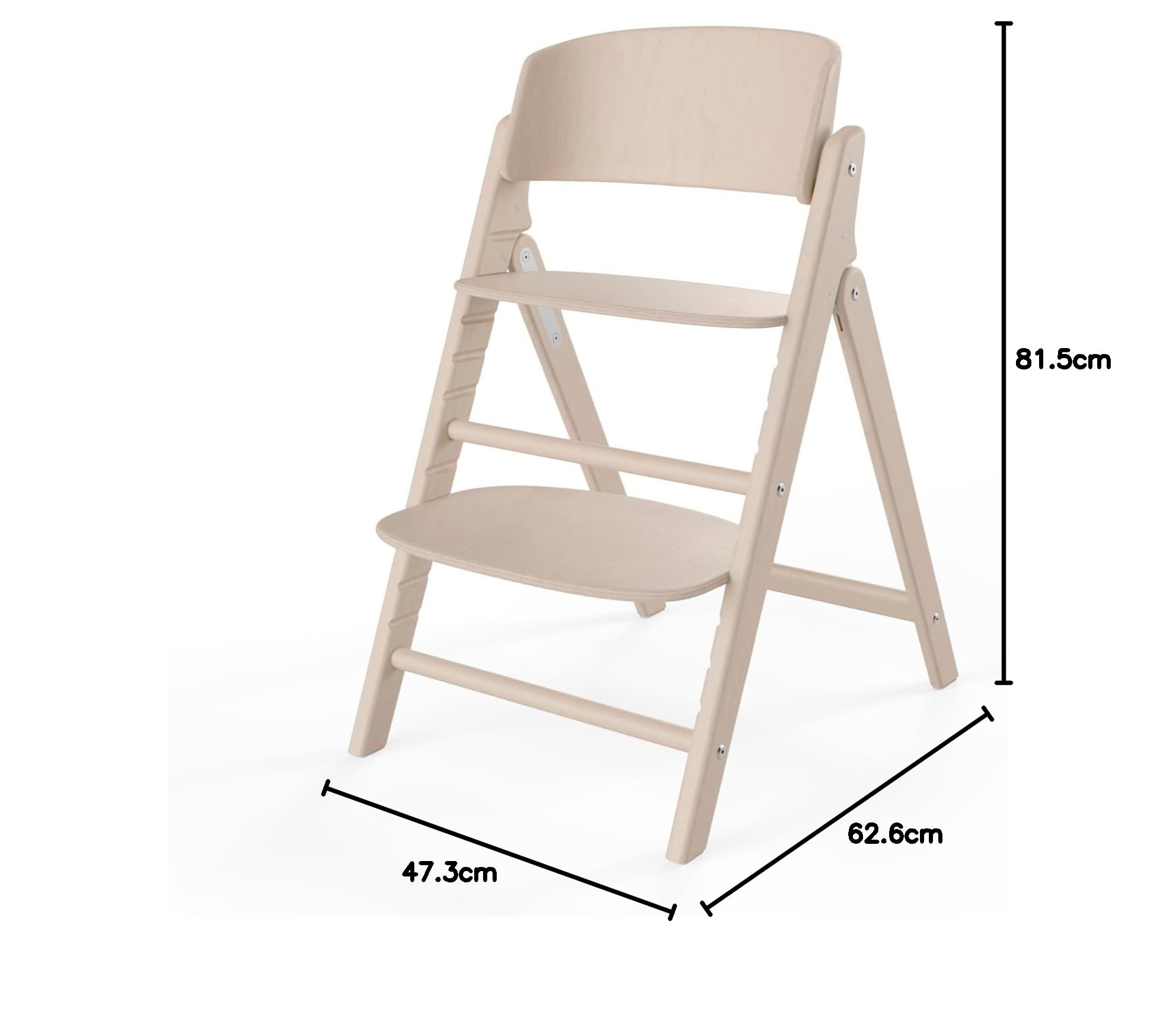 CYBEX Gold CLICK & FOLD Krzesełko do karmienia, Rośnie razem z dzieckiem, 3–99 lat, Do zastosowania od urodzenia z osobnymi nakładkami, Drewno bukowe, Light Natural