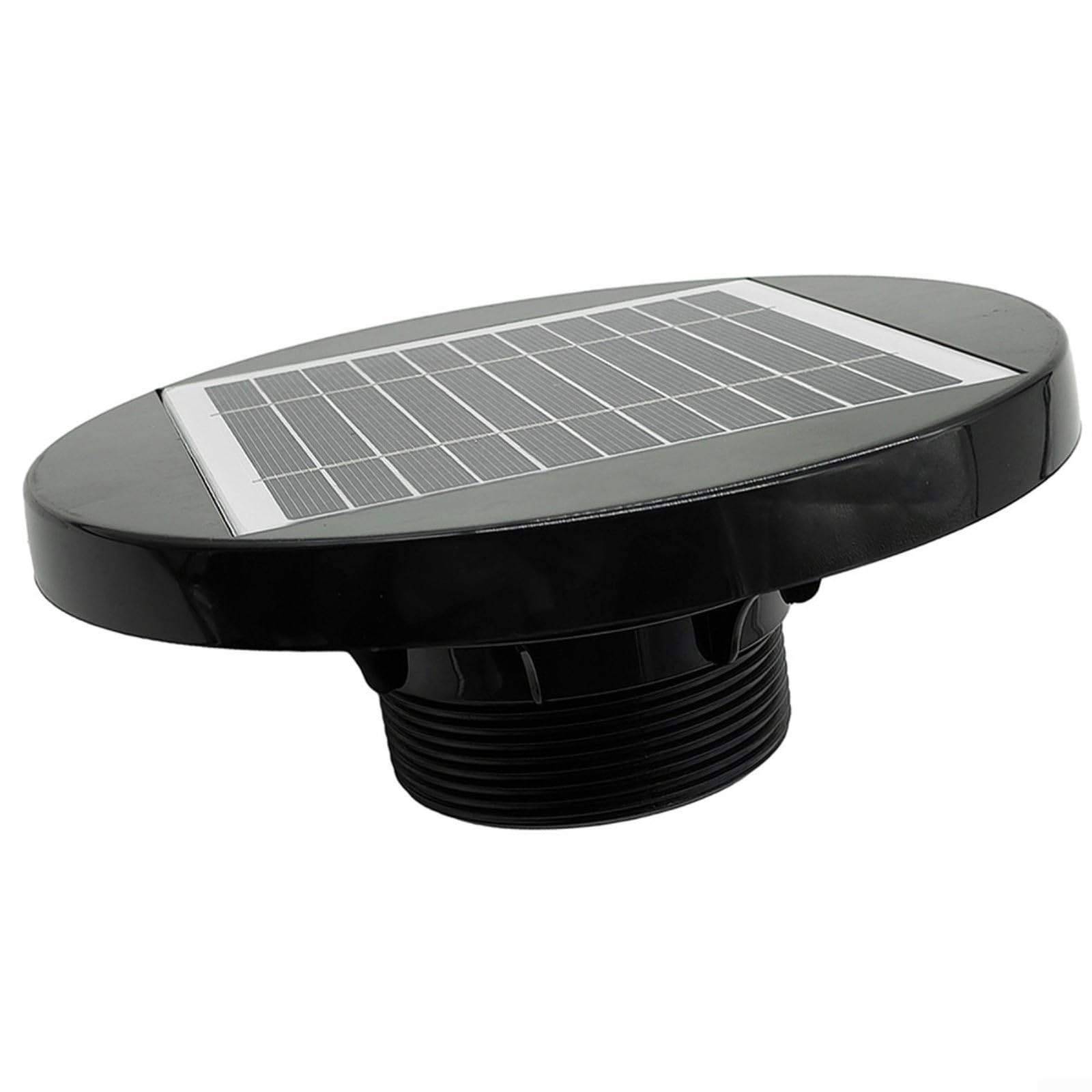 Ventilador de techo solar de 200 mm, perfil plano para caravana, barco, invernadero, ventilador extractor silencioso con panel solar para extracción de aire caliente