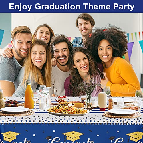 Dekewe Graduation Tablecloth Decorations Class Of 2023, 3 Pack Graduation Table Cloth For Congrats Grad Party Decorations, Plastic Table Cloth Rectangle Table Cover, Disposable Grad Party Table Cover #TOP1