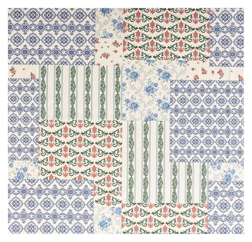 NIRNHYRUR Tela Estampada de Pana, Tela Multicolor for Coser Bricolaje Varios tamaños(Color 4,180X150cm)
