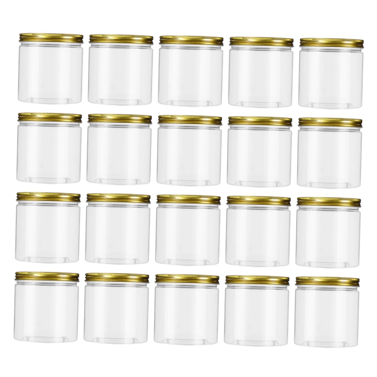 250ml Frascos de Boca Ancha de Plástico, 20 Piezas para Almacenamiento