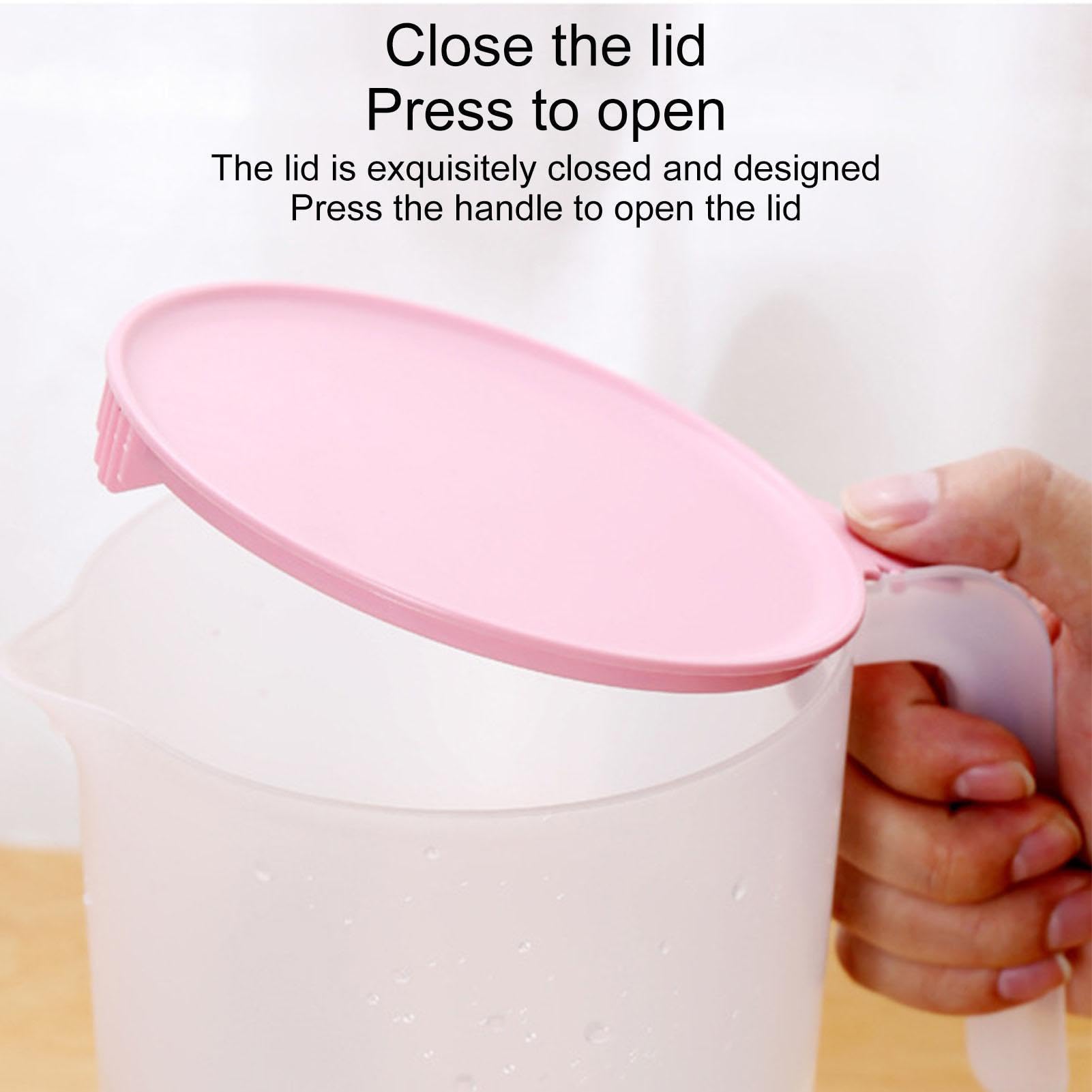 Brocca Frigo 2.1L Con 4 Tazze - In Vetroresina, Senza BPA, Per Bevande Fredde, Gialla - Foto 2