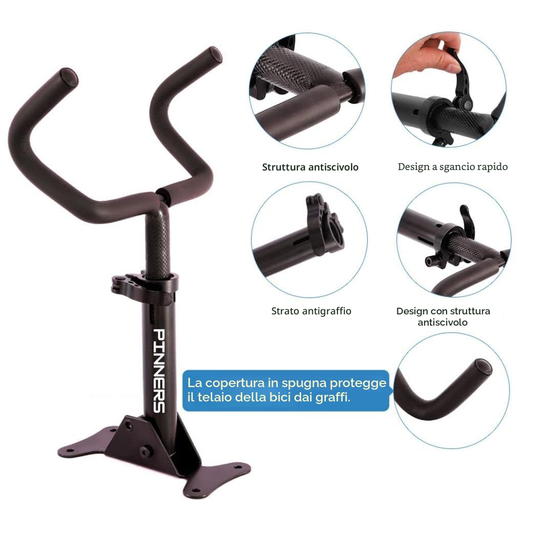 Pieghevole Imbottito Supporto per Bicicletta da Parete