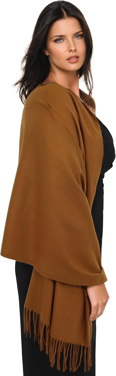 Ocomfly 100% Pashmina Scarf for Women - Premium Womens Scarves - Gift Boxed - Shawls or Wraps - Ultra Soft and Warm - Image 3