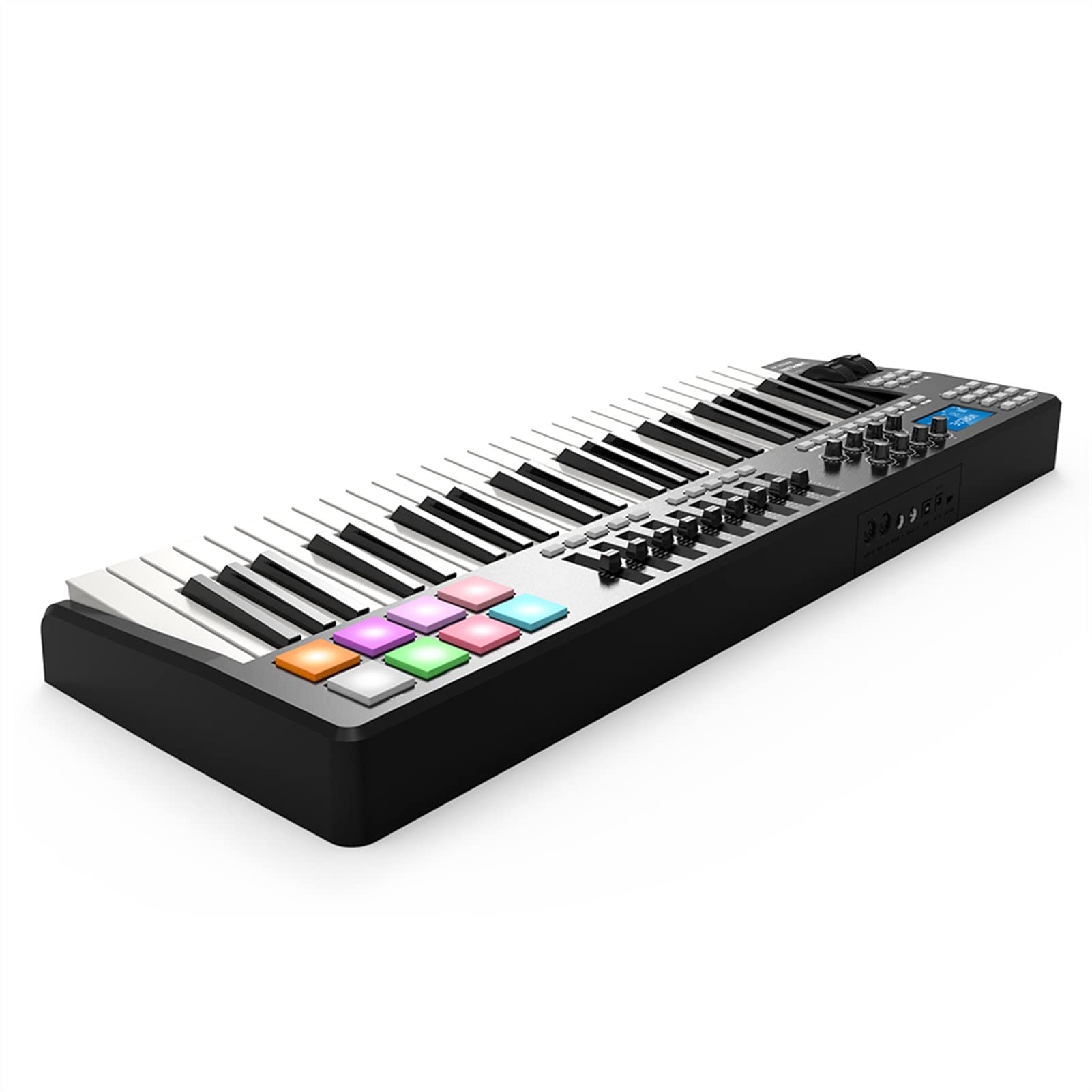 Tragbare Klavier 49 Tragbare 49-Taste USB Midi Tastatursteuerung 8. RGB Bunte Hintergrundbeleuchtete Trigger-Pads MIDI Klaviatur