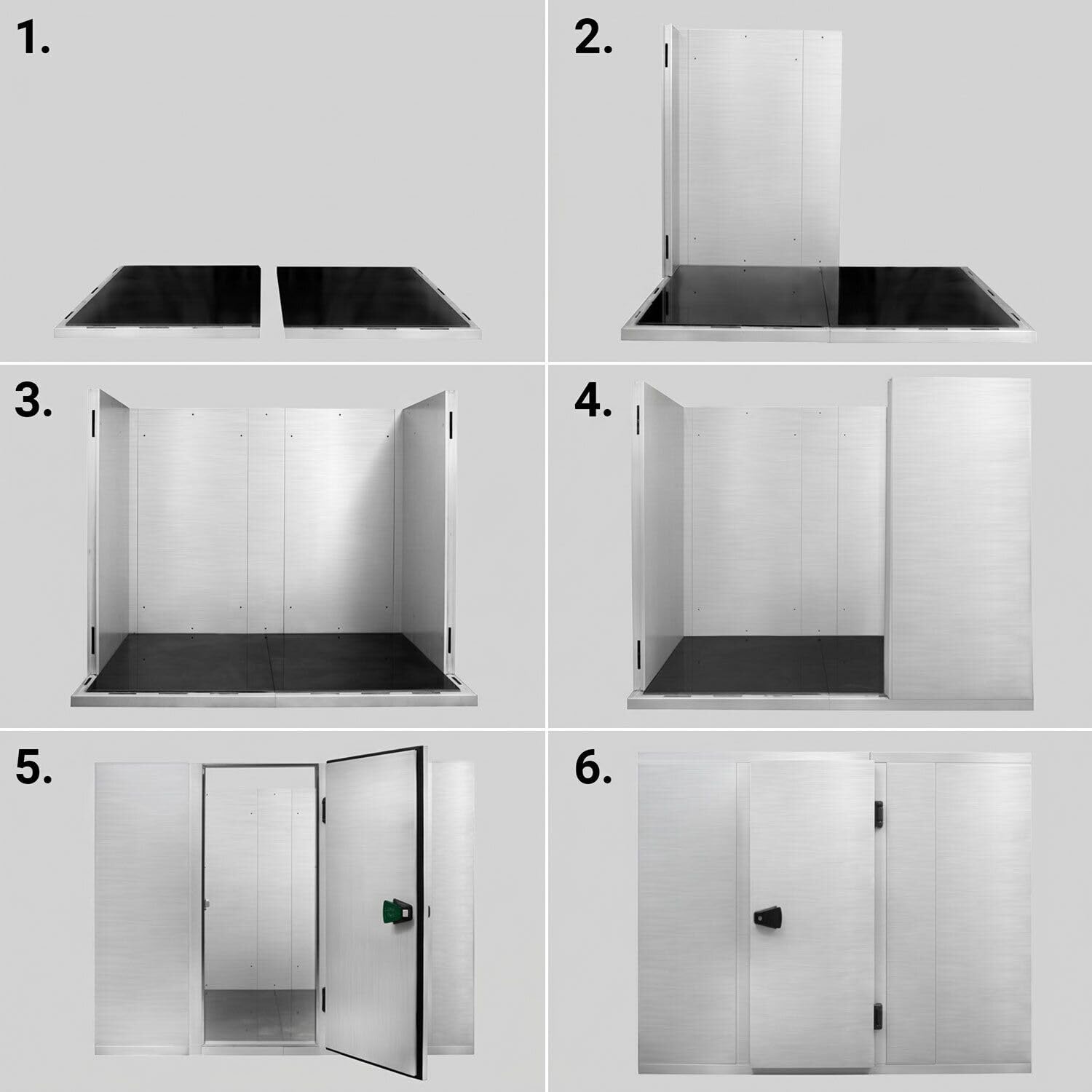 GGM Gastro | KF1215E | Edelstahl Kühlzelle - 1200x1500mm - 2,6m³
