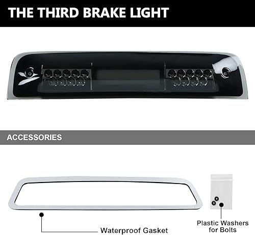 Miniatura 6 de Tresound Tercera luz de freno LED para Dodge Ram 1500 2500 3500 2009-2017 Luz de carga