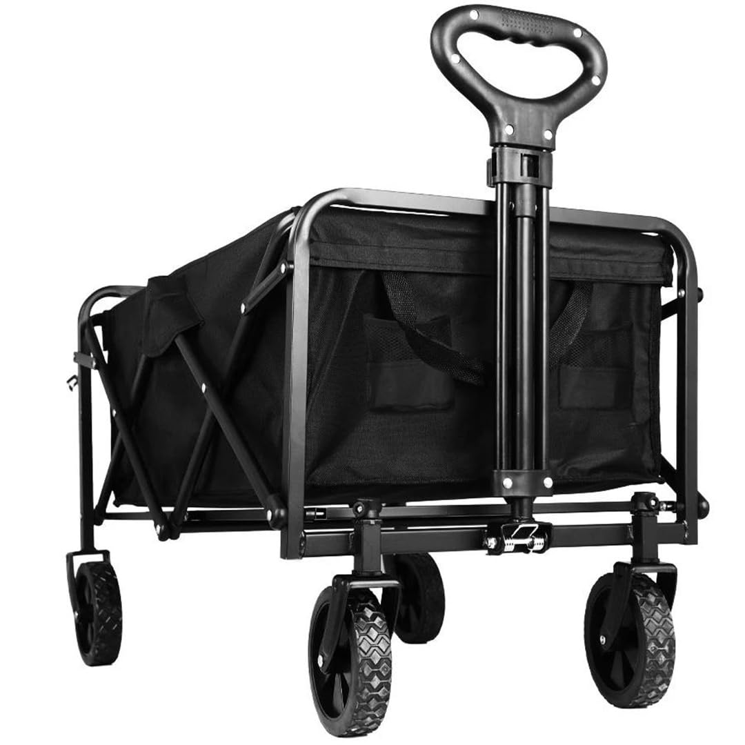 Suwequest Carro plegable de gran capacidad para playa, jardín, carrito plegable para exteriores, carrito de utilidad portátil