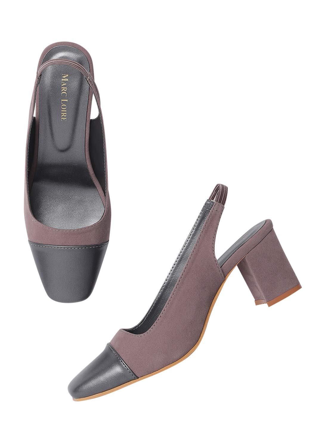 Marc Loire Womens Leather Square Toe Grey Heel Fashion Sandal, 5 UK (B08ZSNC5DF) Amazon Price History, Amazon Price Tracker
