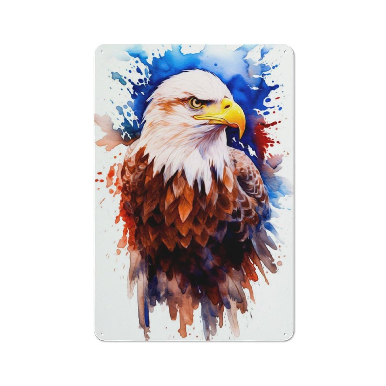 Junmoney Eagle Vintage Metal Sign 30X20cm For Guest Room Or Hallway, Suited To Guest Room Decorators