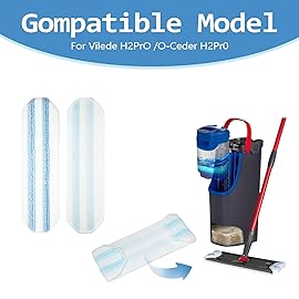 6 Pack Mop Replacement Pads for Ocedar H2prO Flat Mop System, Washable and Reusable Handle Pads Refills for Floor Cleaning