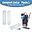 6 Pack Mop Replacement Pads for Ocedar H2prO Flat Mop System, Washable and Reusable Handle Pads Refills for Floor Cleaning