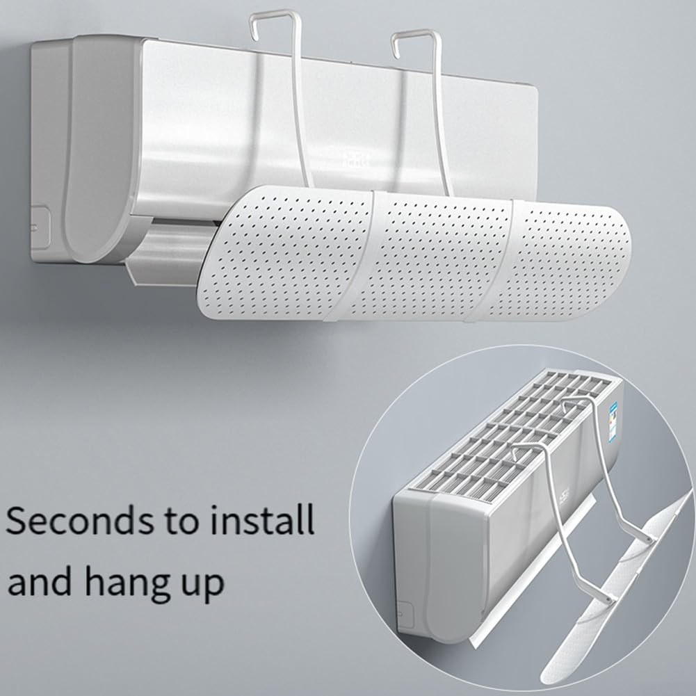 Deflector de viento para aire acondicionado para protección directa del flujo de aire, placa guía de salida de aire ajustable con material de polipropileno, protector de viento de CA colgante