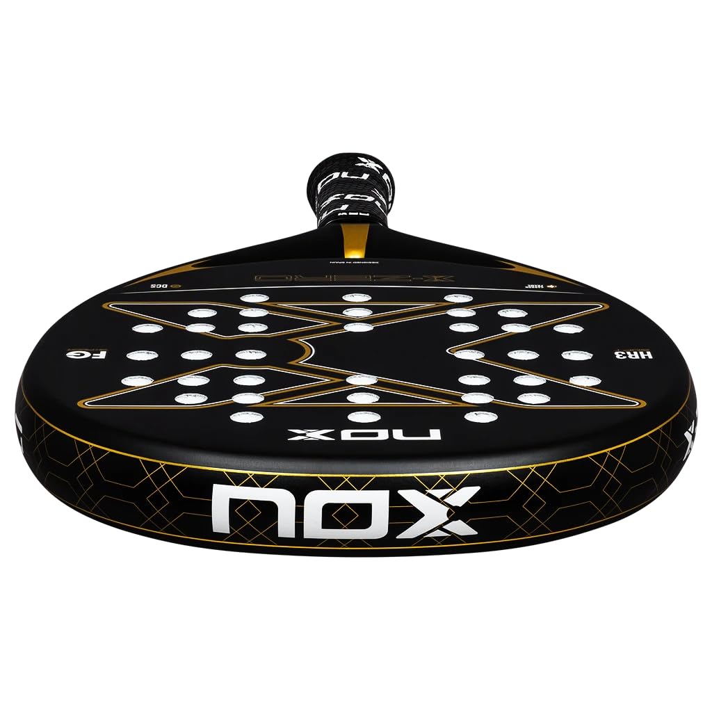 Nox X-Zero Negro y Oro (Exclusiva PadelPROShop) - Pala de Pádel Polivalente de Edición Limitada - Marco Reforzado, Gran Control y Potencia - Diseño Premium 2026
