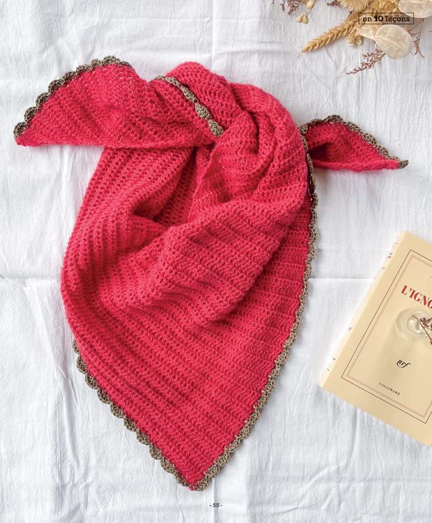 chale au crochet débutant dans le livre apprendre le crochet en 10 leçons