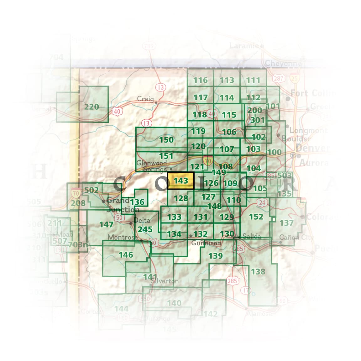 Carbondale, Basalt Map (National Geographic Trails Illustrated Map, 143) - Image 6