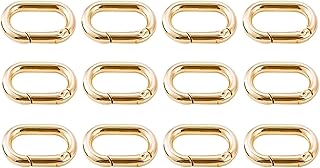 4pcs Carabiner Metal Spring Key Ring,Spring Snap Hooks Clip,Spring Keyring Buckle,Oval Ring for Bags,Purses BBC39