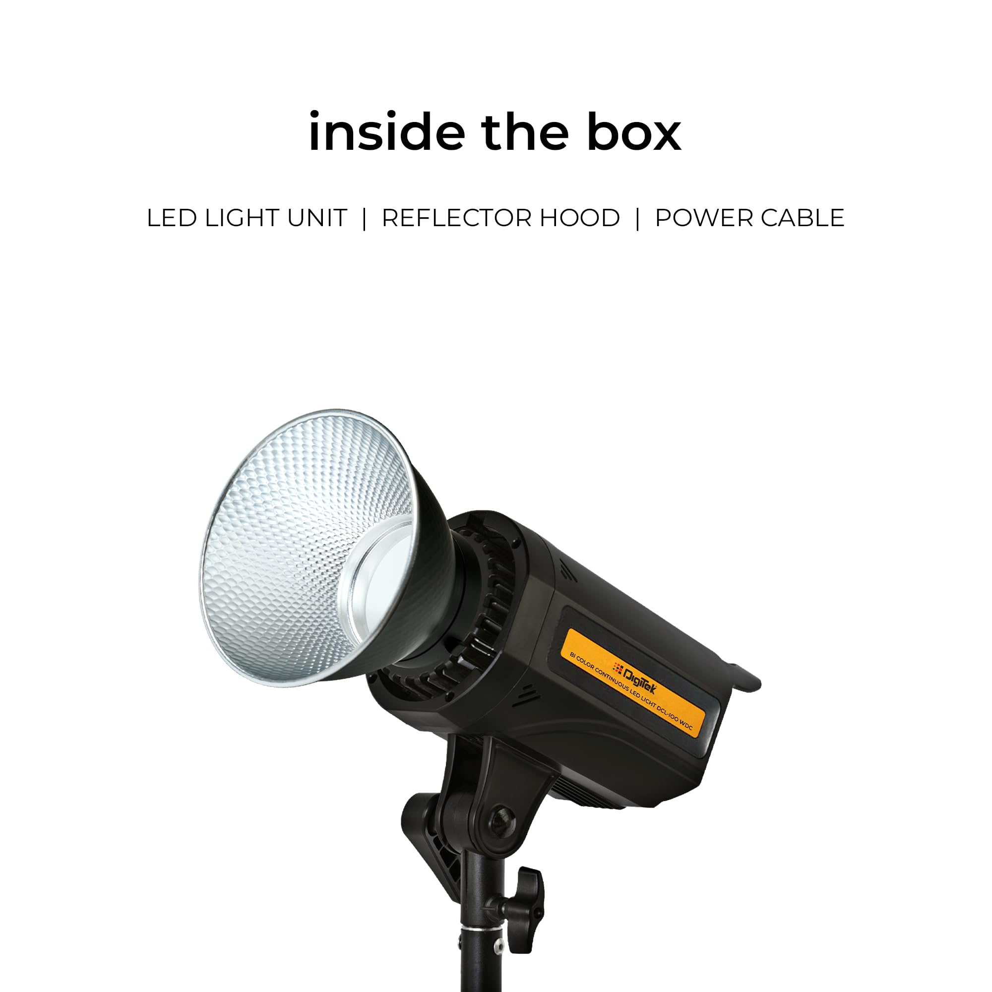 Digitek Lite DCL-100 WDC 100W Bi-Color COB LED Video Light with Reflector, 2700K-6500K, High CRI, 10600 Lumens, 8 FX Effects, Continuous Studio Light for Photography & Videography — Amazon image 8