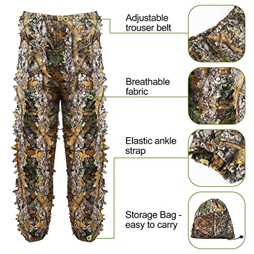 Hunting Ghillie Suits Outdoor Camouflage Camo Clothing 3D Leaf Li