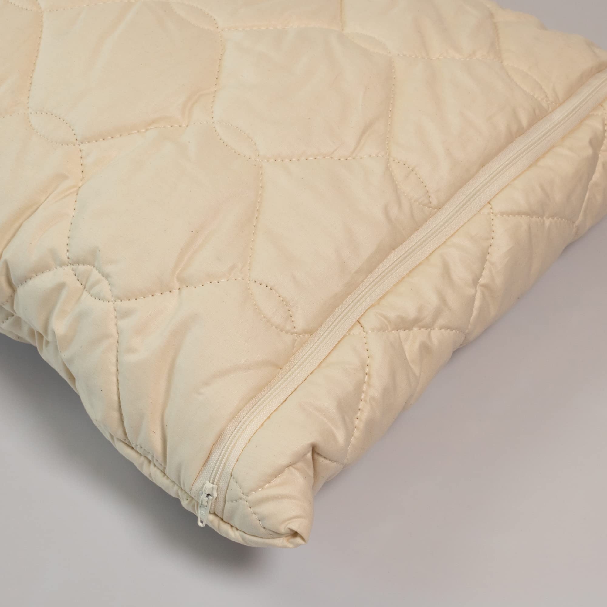 GIRAFFENLAND Bio Hirsekissen 40x80cm, Komfort-extra Bio-Steppware + Bio Hirse mit zusätzlichem Inlett | ungefärbt und ungebleicht | Schlafkissen, Kopfkissen