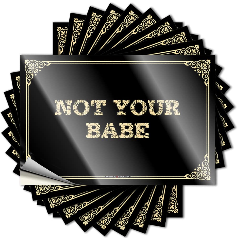 Funny Sticker Teen Science Motivational Garage Not Your Babe - Scratch Resistant Stickers(12X18CM)