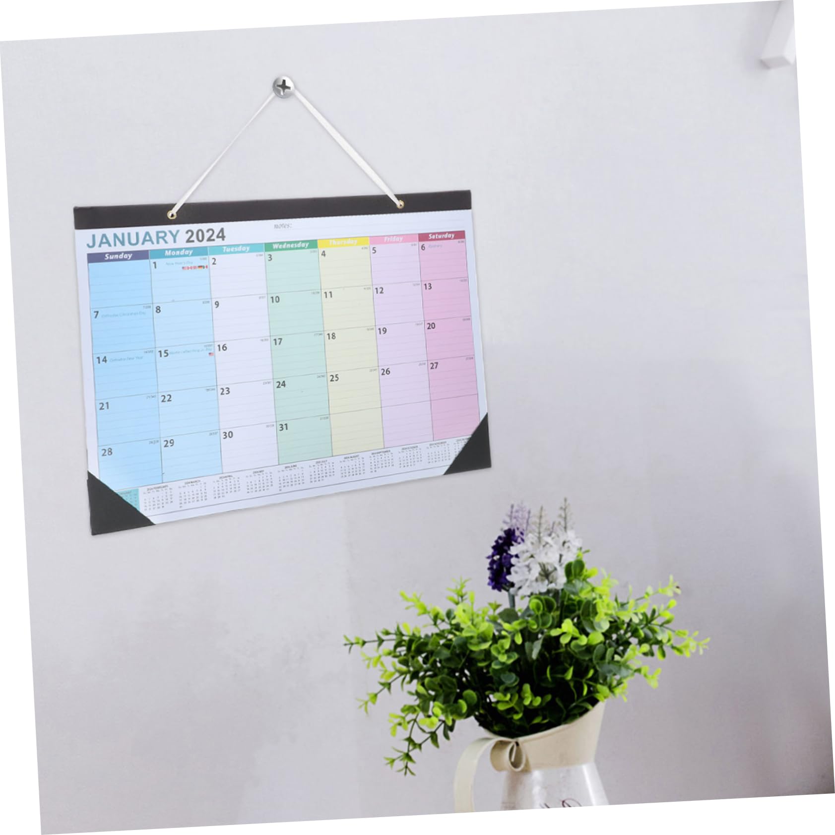 VILLCASE 5stücke Wandkalender Für Schule Zuhause Englischer Planer Mit Layout Für Terminplanung Und Notizen Langlebig Und Praktisch Für Effektives Zeitmanagement