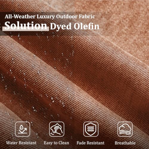Image of 6 inch Thick Outdoor Chair Cushions, 22 x24 Inch Patio Furniture Cushions Set of 6 with Water Resistant & Removable Cover, UV Resistant, 30D High Density Sponge Patio Cushion
