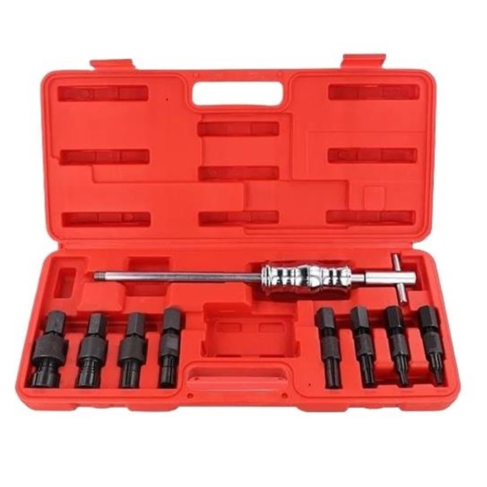 Extractor de Cojinetes Juego Extractor cojinete Interno Agujero Ciego, 9 Piezas, 8-32mm, Martillo Deslizante, Kit Interno, Herramienta extracción Kit de Extractor de Engranajes