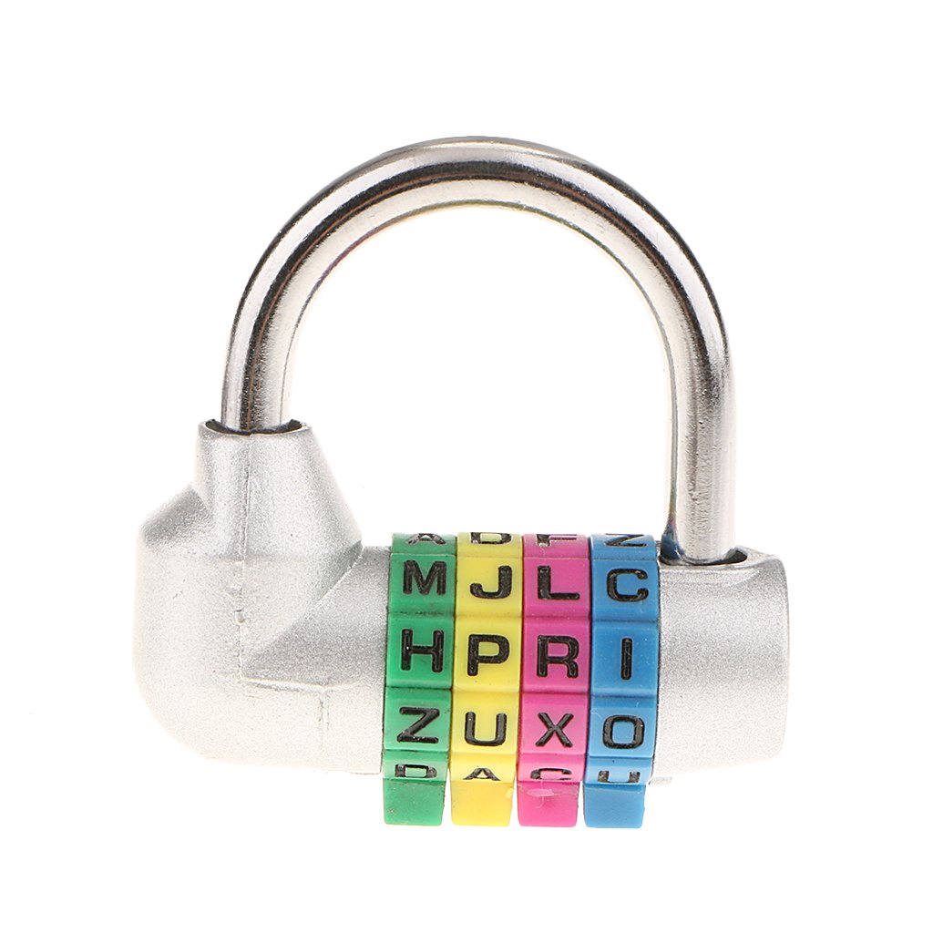 HEAVENGLOW 4 Digit Dial Letter Combination Lock Travel Luggage Suitcase Lock Silver|1Piece 4-Digit Combination Lock.|Locks|Travel-image-36