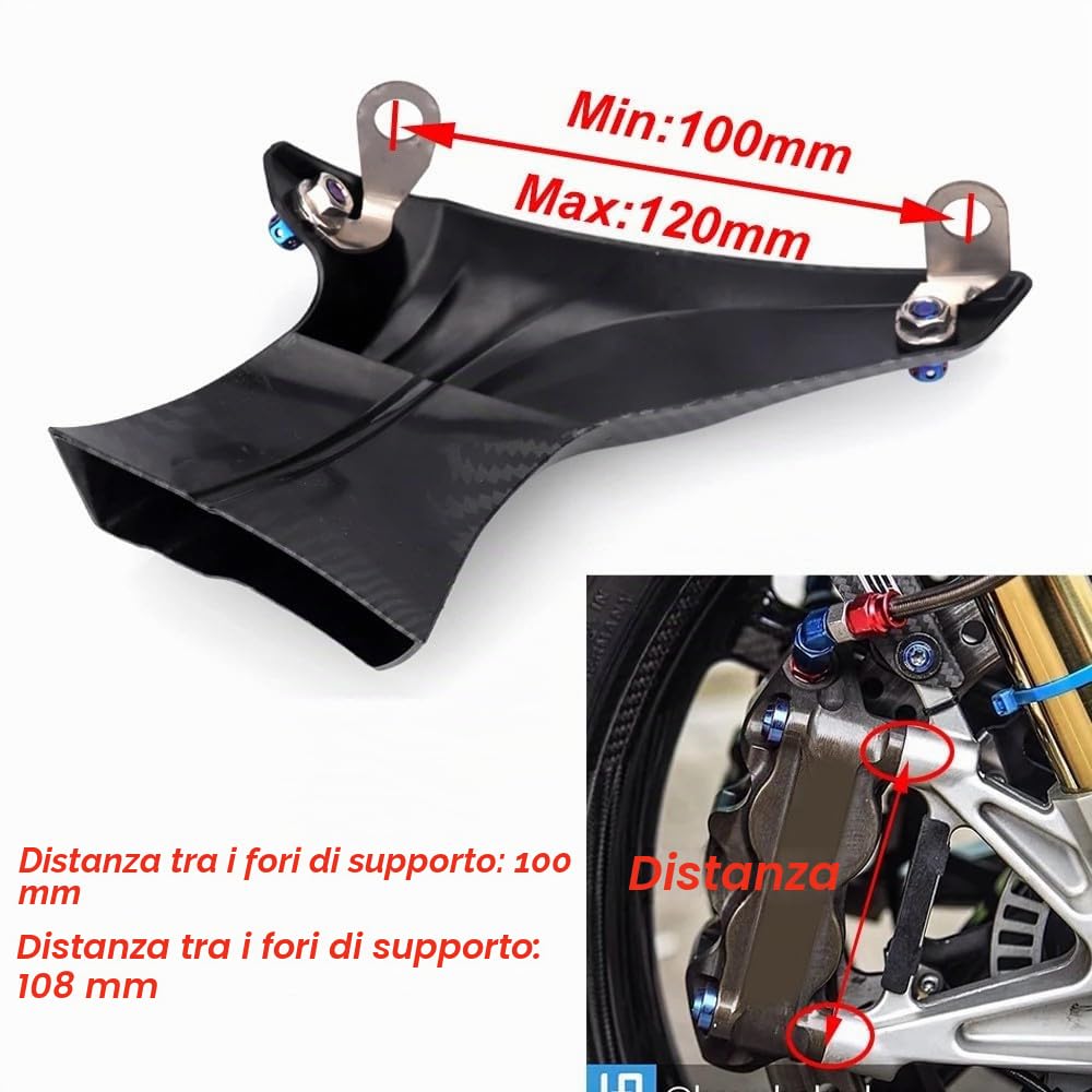 Kit Deflettore Freni Universale per Moto Yamáha Kawásaki Honda Suzuki Ducati Aprília