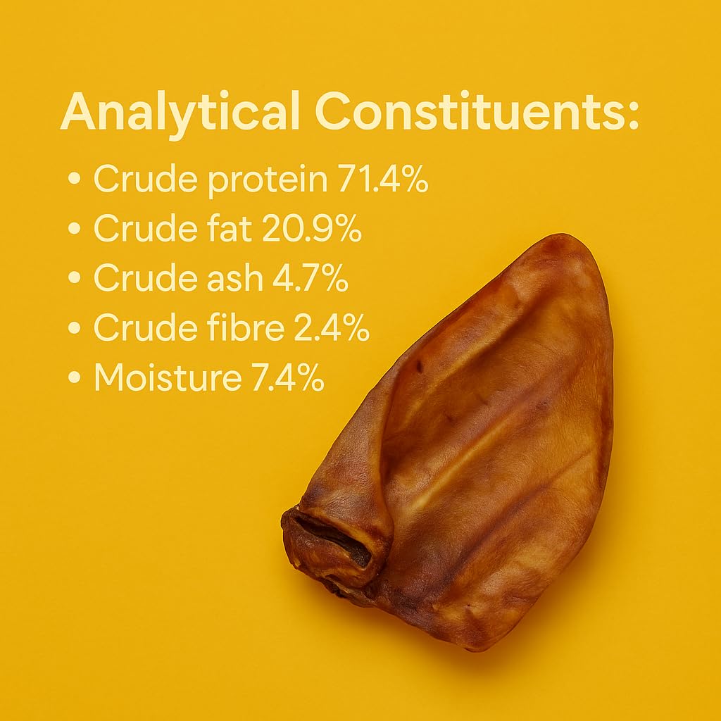 Boomy - Oreilles de porc - Friandises naturelles pour chiens - Friandises à la viande séchée pour chiens - 8 pièces