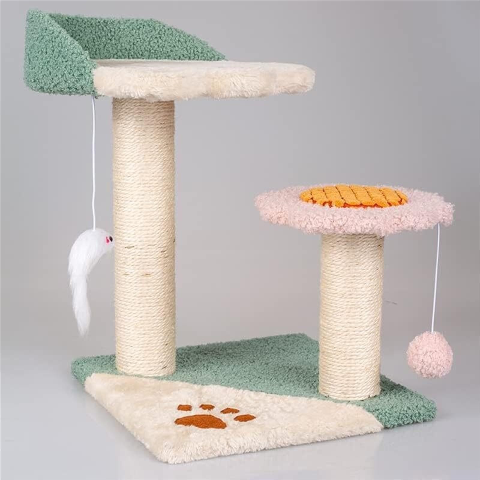 Katzenbaum Kratzbaum Katzenklettergerüst, Katzenkratzbaum, Katzenbaum, Katzenregal, Katzensprungplattform, Katzenzubehör Katzenzubehör(Grün)