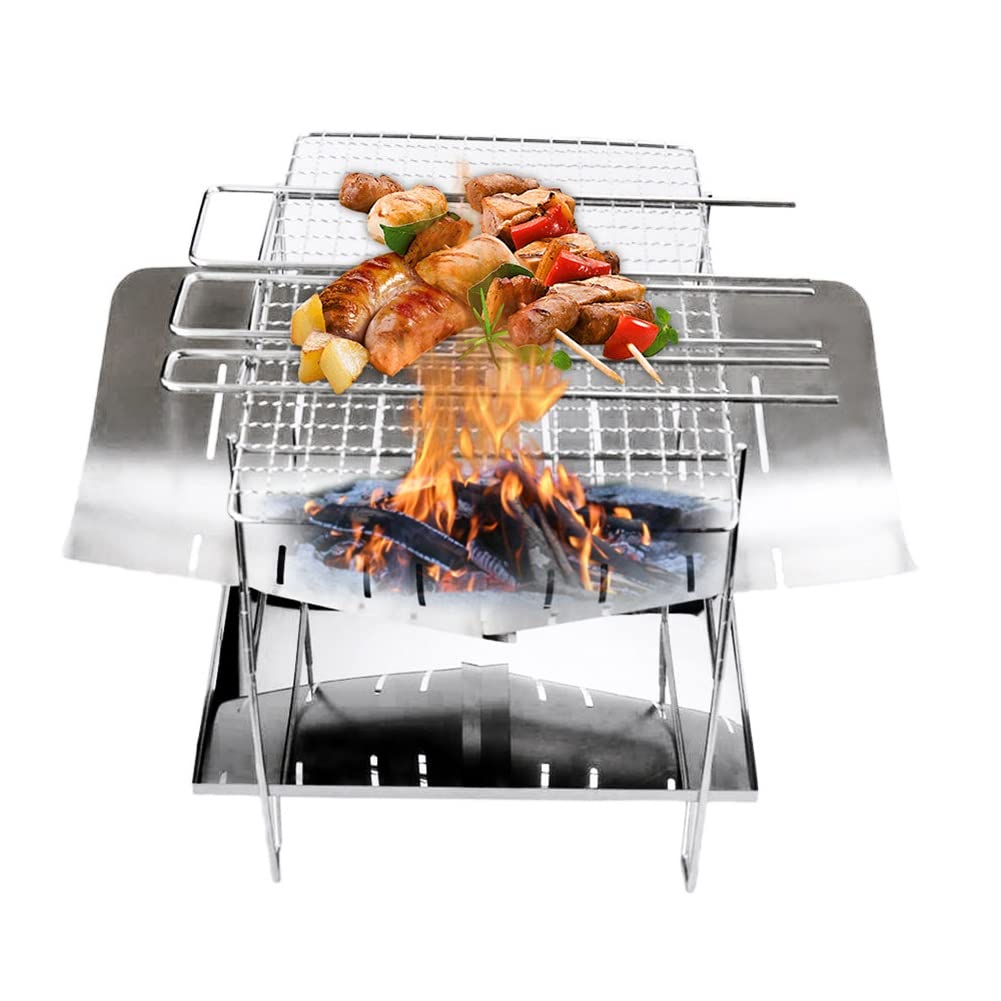 Poêle à Bois Feu de Camp Poêle à feu de Bois Camping en Plein air Poêle de Chauffage Portable Poêle de Cuisson pour Barbecue (Color : B)