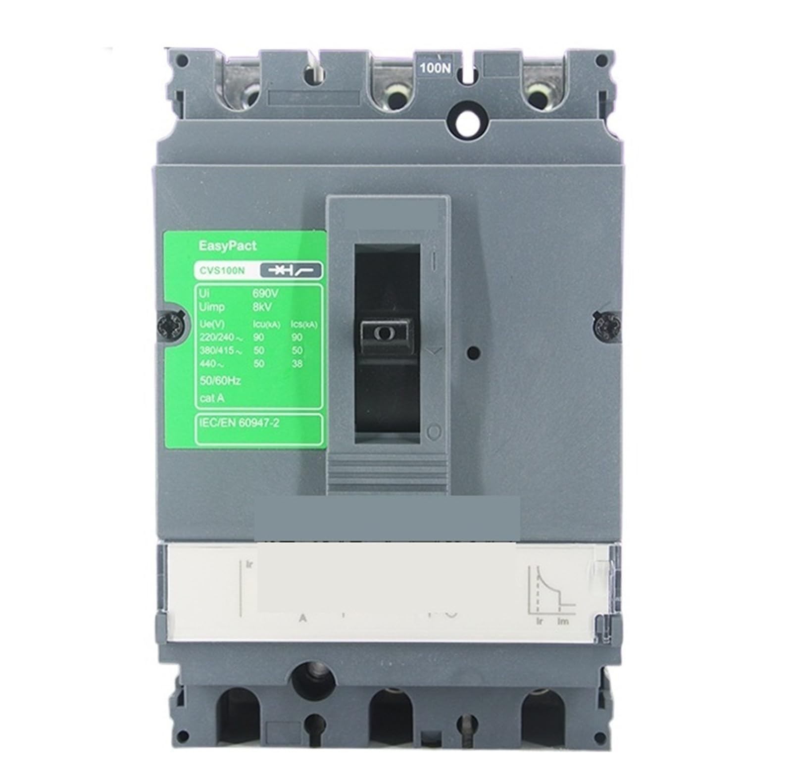 Disjoncteur thermomagnétique à boîtier moulé CVS100N TM50D 3P, protection de distribution fixe 50 A