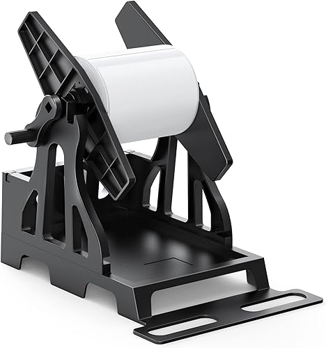 POLONO - Soporte para etiquetas para rollos y etiquetas plegadas en ventilador, soporte térmico para etiquetas de escritorio, soporte para etiquetas