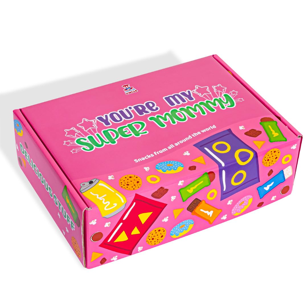 American Uncle Snackbox - Geschenkideen für Mutter Weihnachten, Geburtstag, Muttertag – Box mit 20 amerikanischen und internationalen Snacks