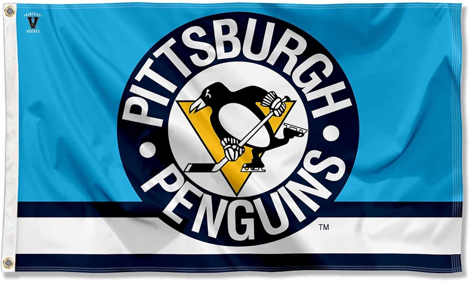 Pittsburgh Penguins Vintage Logo Flag and Banner