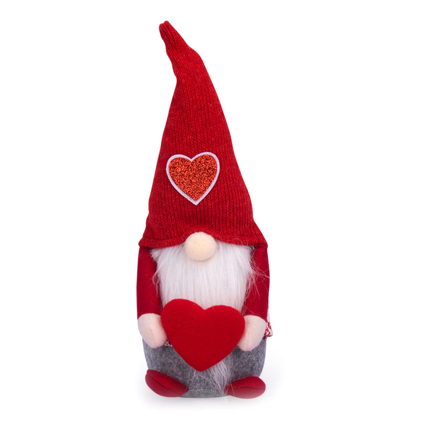 Elnwnnkc Day Knitted Heart Faceless Doll Scandinavian Tomte Decorations Swedish Gnomes Dwarf Figurines Swedish Ornaments