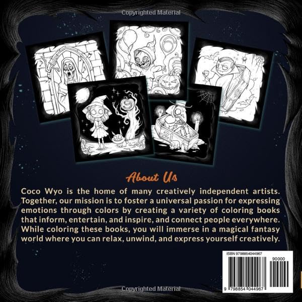 Miniatura 2 de 30 Days to Halloween Adult Coloring Book with Fun and Spooky Characters, from Witches, Vampires to Ghosts, Jack-o'-lanterns and More