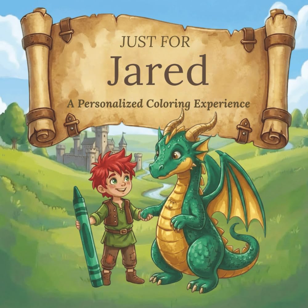 Just for Jared: A Personalized Coloring Experience: 50 total coloring pages | 28 coloring pages featuring Jared's name | 22 coloring pages themed for boys (Personalized Coloring Book Series)