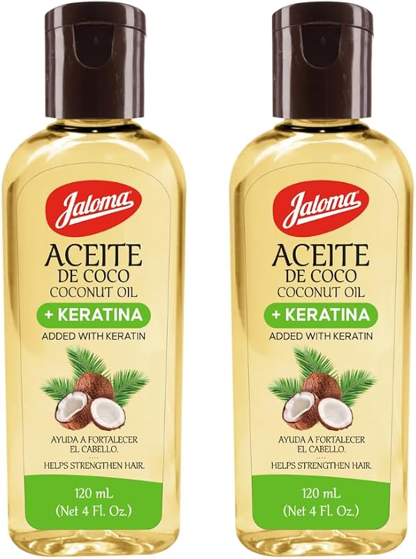 Coconut Oil with Keratin to Help Strengthen Hair, 2 Pack, 4 Oz Each Bottle