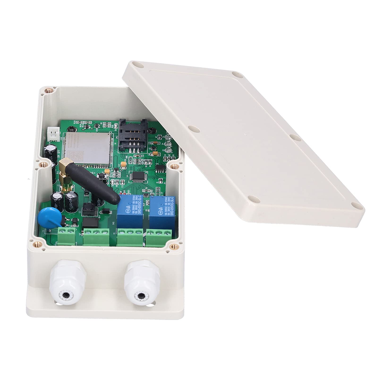 GSMKEY4G Fernsteuerbox mit Doppelrelais für Zutrittskontrolle – 4G3GGSM Türöffner für Haustür, Tor oder Sicherheitssystem (EU-Standard)