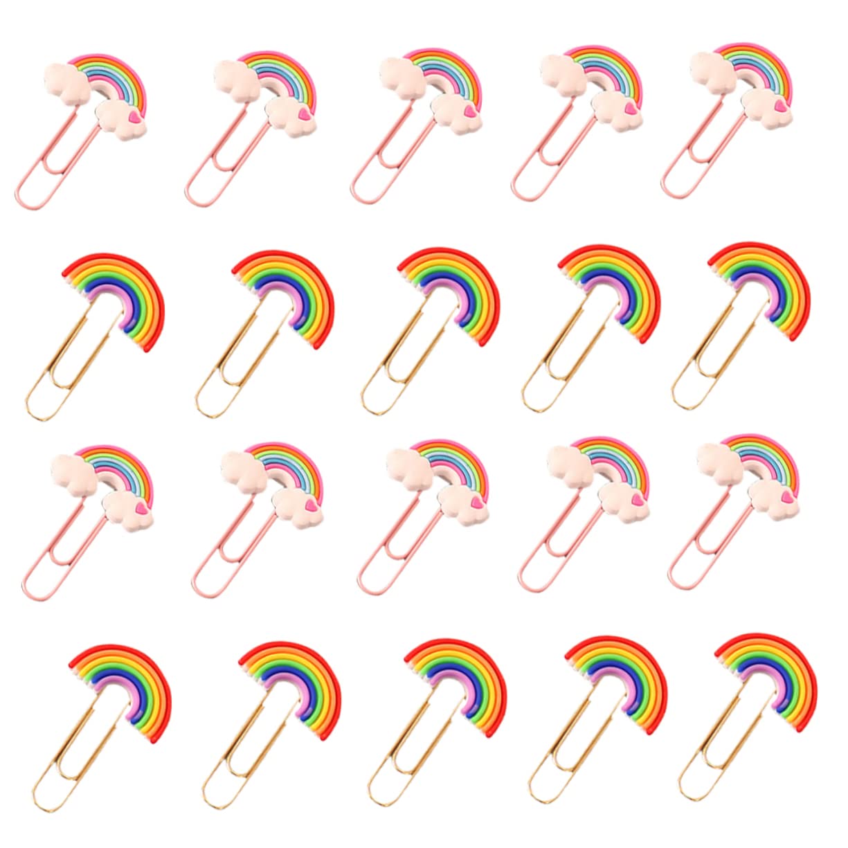 NUOBESTY 60stücke Bunte Büroklammern Im Regenbogen-design Niedliche Lesezeichen Und Vielseitige Dokumentenklammern Für Schule Und Büro Für -projekte Organisation Von Unterlagen