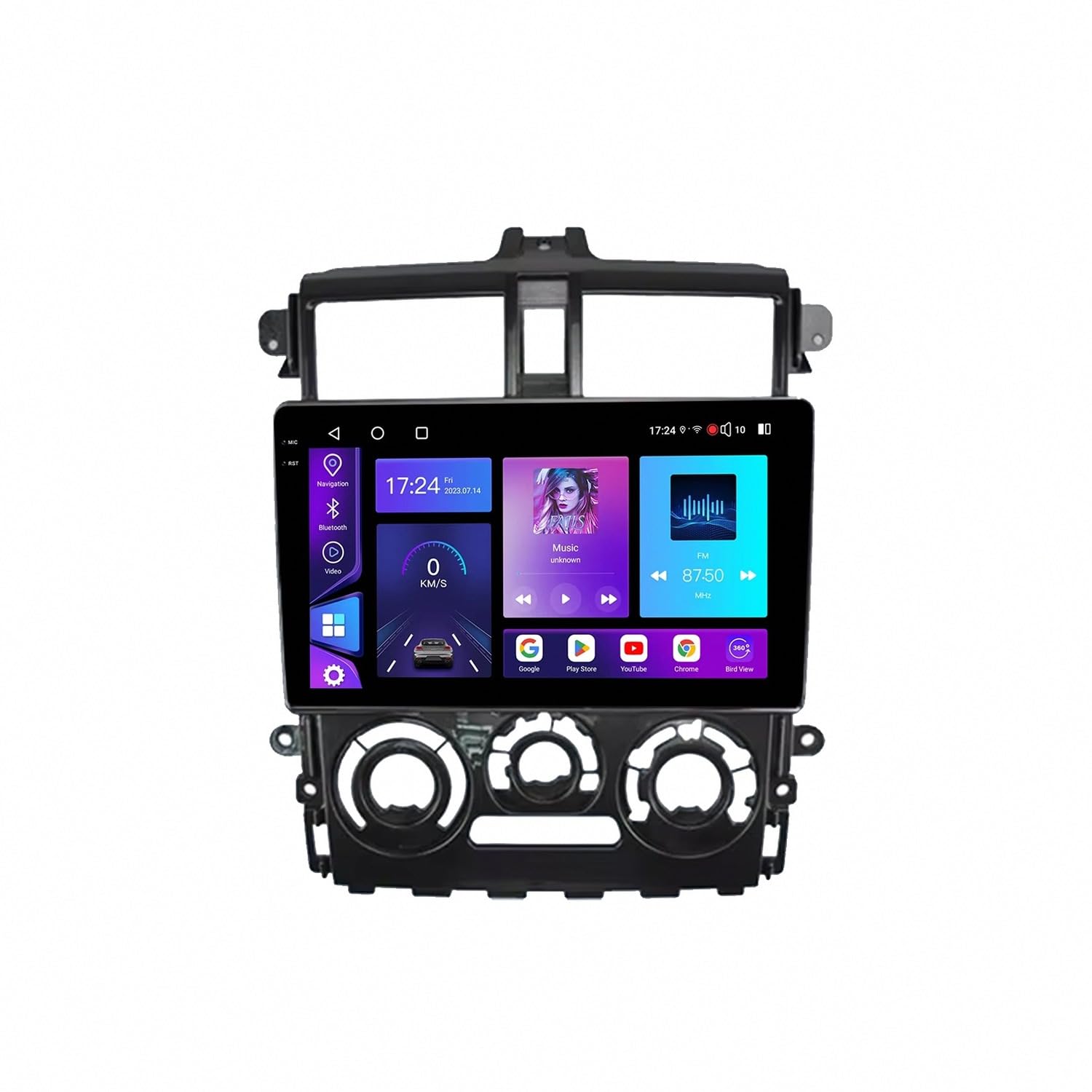 Pantalla para Mitsubishi Colt Plus 2007-2012 con Android Auto y Bluetooth 2 DIN 8