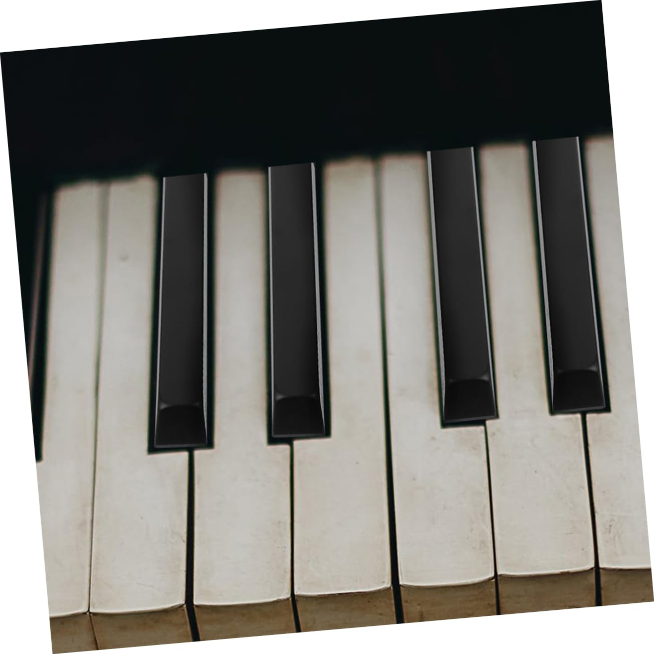 TOYANDONA 5 Zestawów Fortepian Czarne Klawisze Fortepian Wymiana Topy Klawiszy Część Instrumentu Muzycznego Materiały Do ​​Instrumentów Muzycznych Fortepian Klawiatura Akcesoria Do 4 szt*5