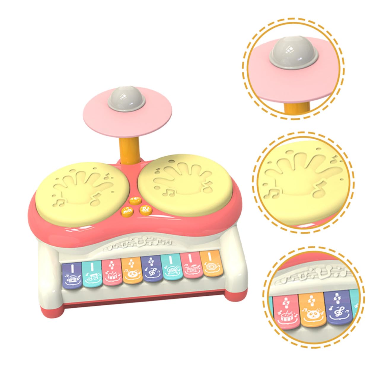 Juguete Musical de Percusión Rosa de Plástico para Niños